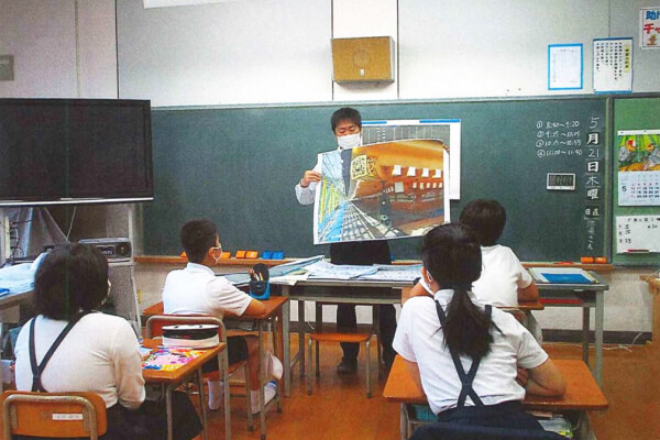 琴浦北小学校　ミニ出前授業の様子