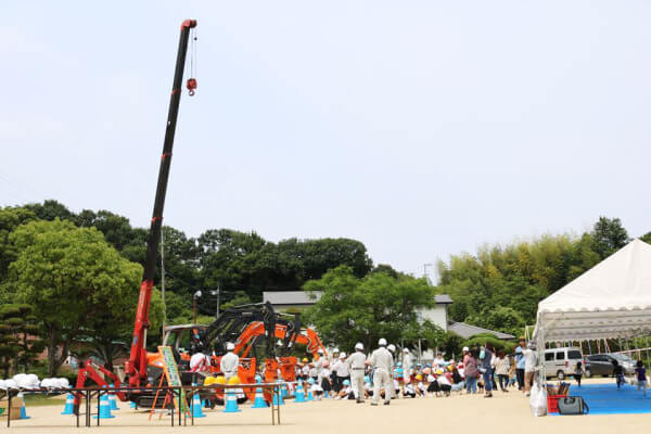 吉井川西幸西堤防工事・その２工事に伴う地域貢献イベントの様子