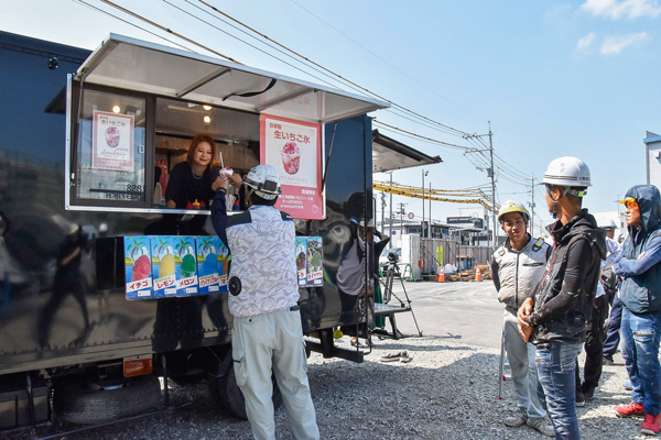 荒木組 かき氷イベントと取材の様子