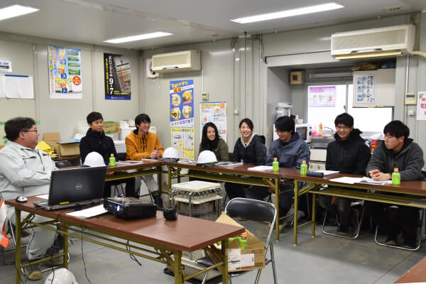 岡山大学・岡山大学大学院　現場見学会の様子